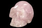 Polished Rose Quartz Crystal Skull #108355-2